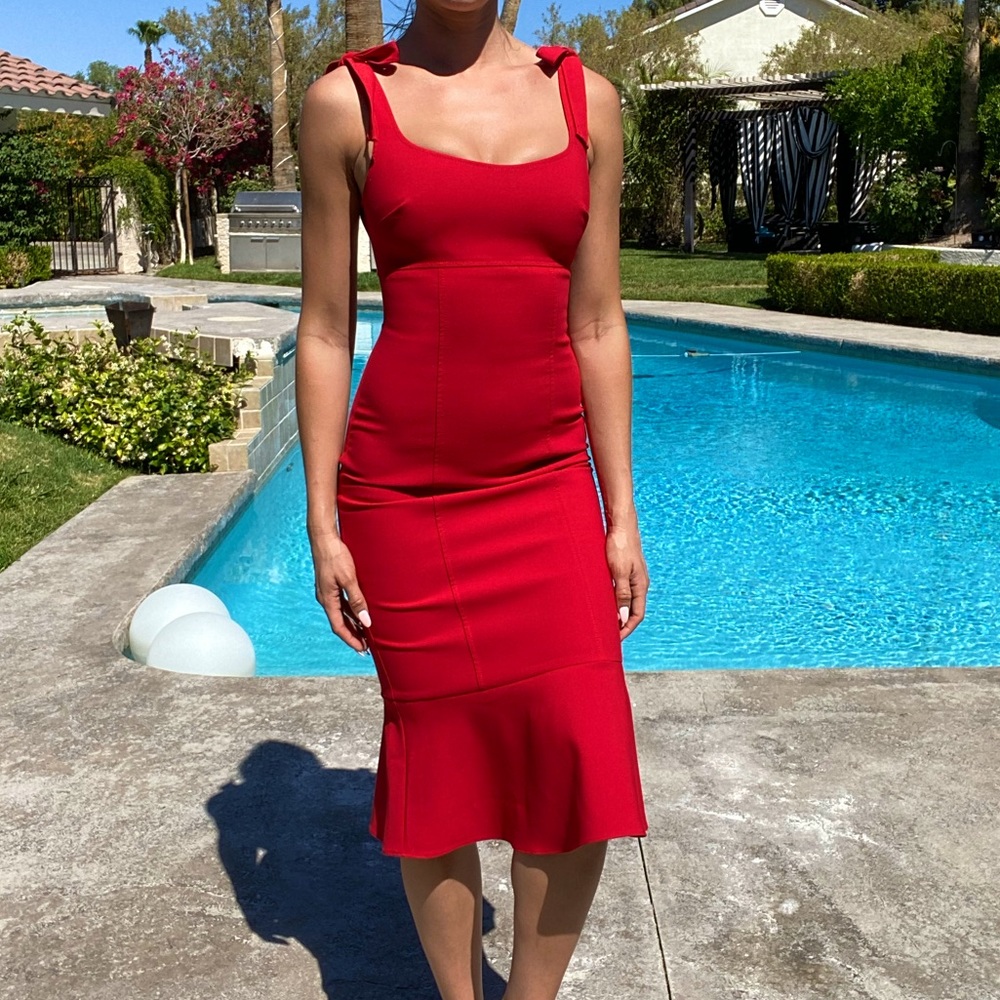 Lady in Red stunning dress